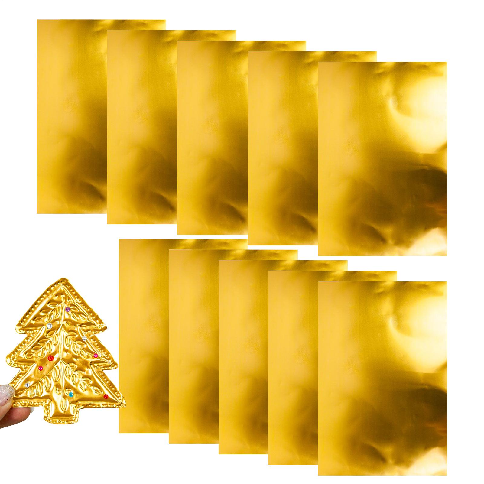 Gold Foil Flakes - 20x30cm Aluminiumfolie Ambachtelijke Vellen Goud/Zilver Geprefeld