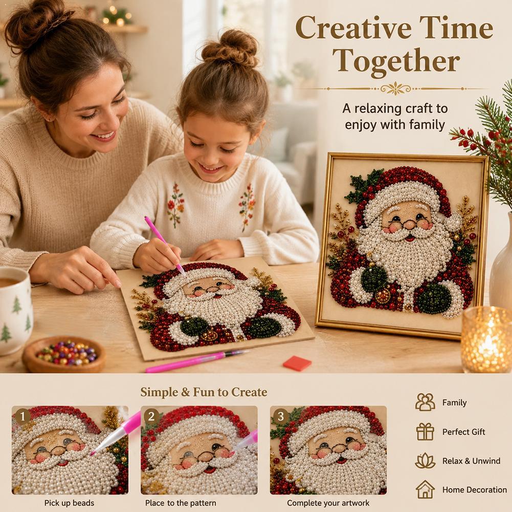 Resin Craft Kit - Kerstmis Kerstman Parel Kunst DIY Kit