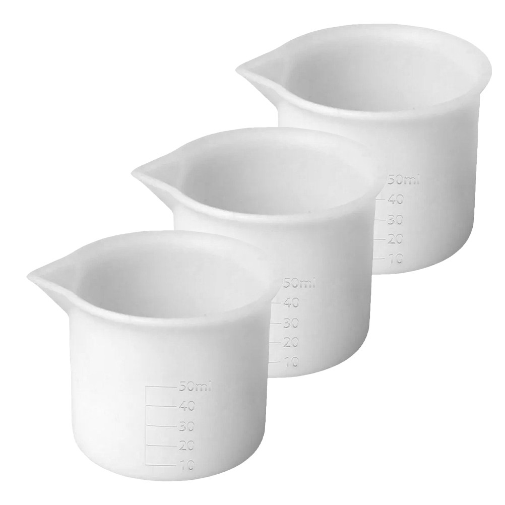 Mixing Cup Silicone - 3 stuks 50ml siliconen maatbekers met