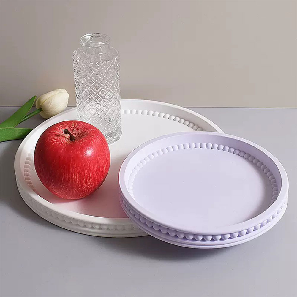 Coaster Mold Round - Ronde Opbergvak Siliconen Mal Streep Gips