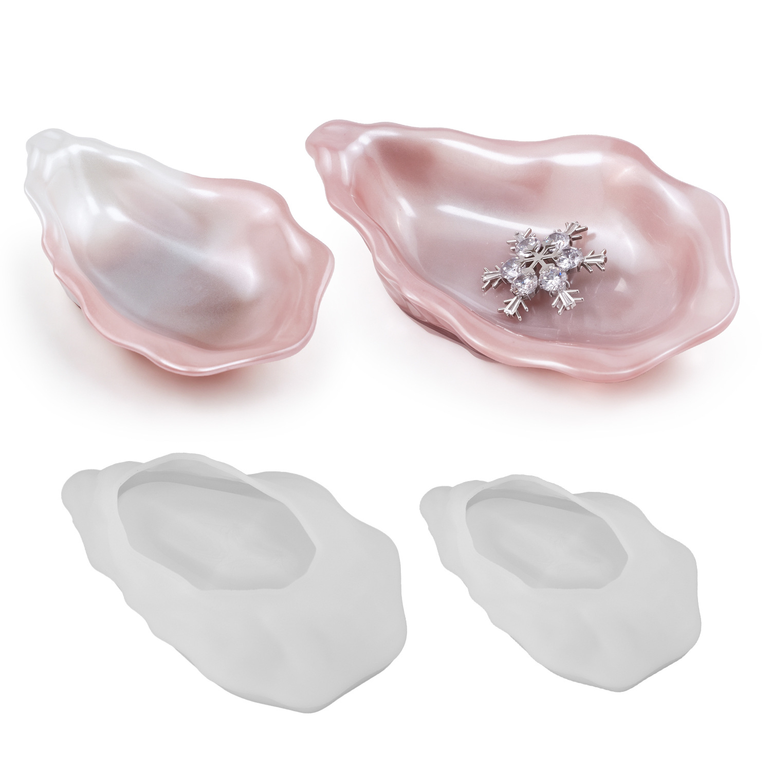 Serving Tray Mold - Oester-schelpvormige siliconen mal - DIY hars