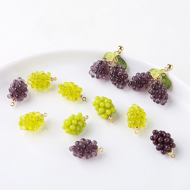 Resin Craft Projects - 6 stuks schattige kleine druiven hars