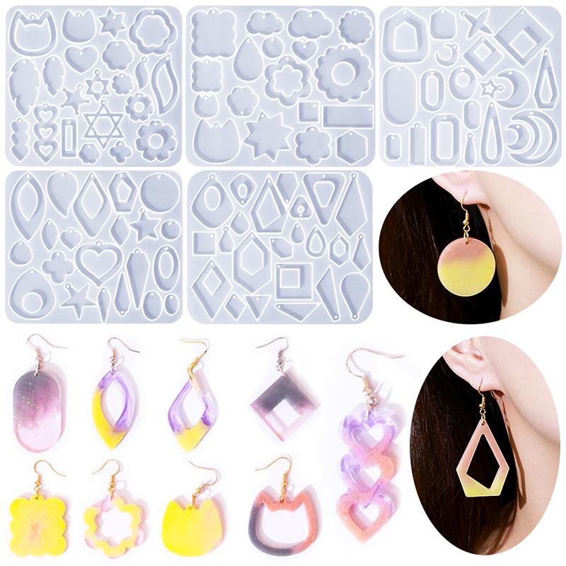 Resin Ocean Wave Mold - Geometrie Oorbel Hanger Siliconen Mal Epoxyhars
