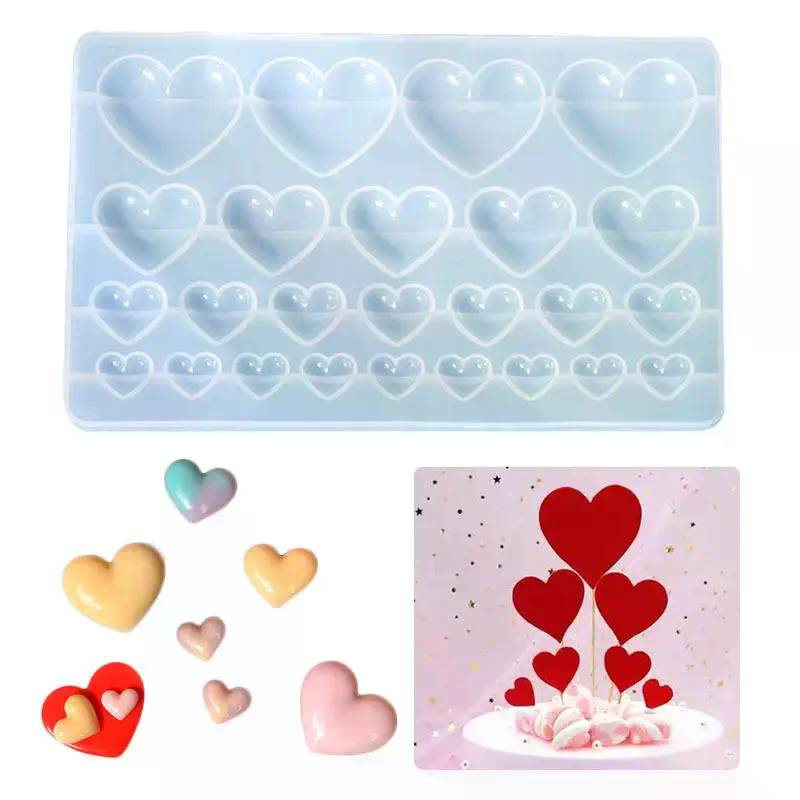Resin Craft Workshop - Siliconen mal hartvormige hanger 3 maten