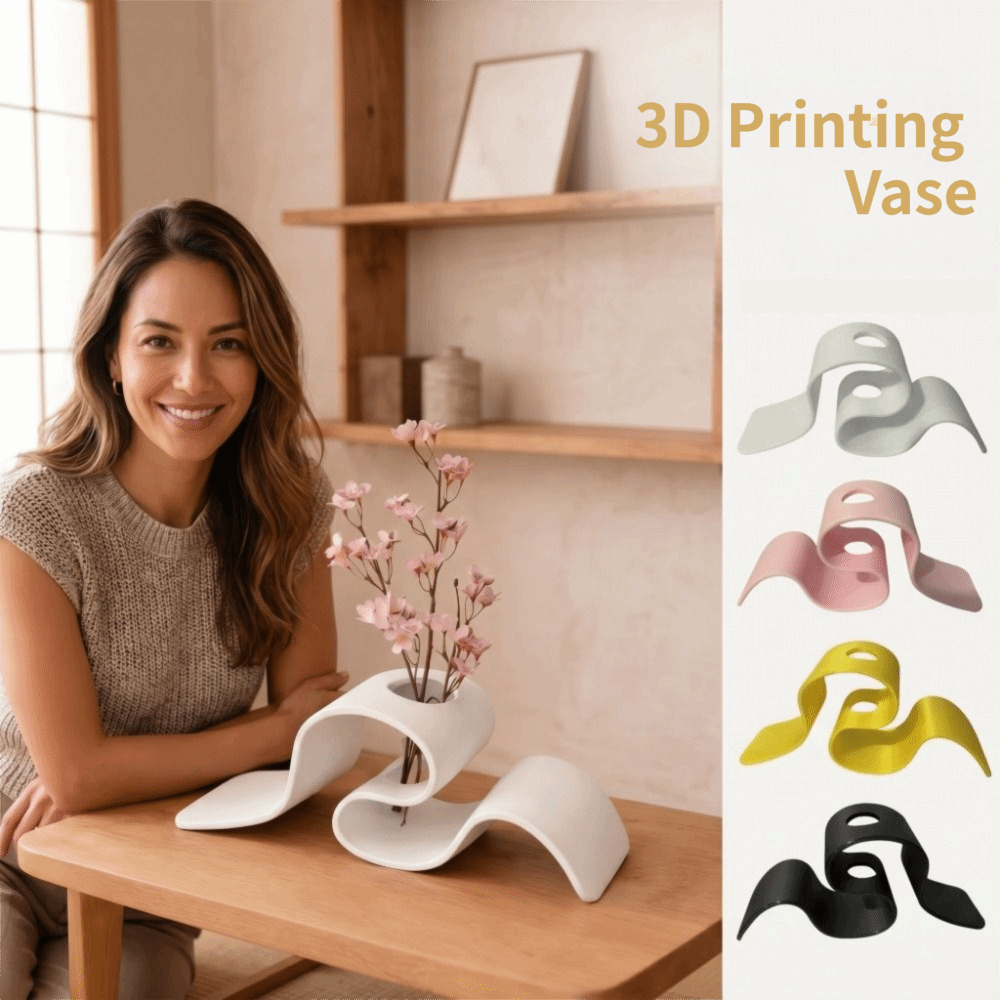 Dried Flower Bulk - Elegante 3D-geprinte vaas INS Scandinavische stijl