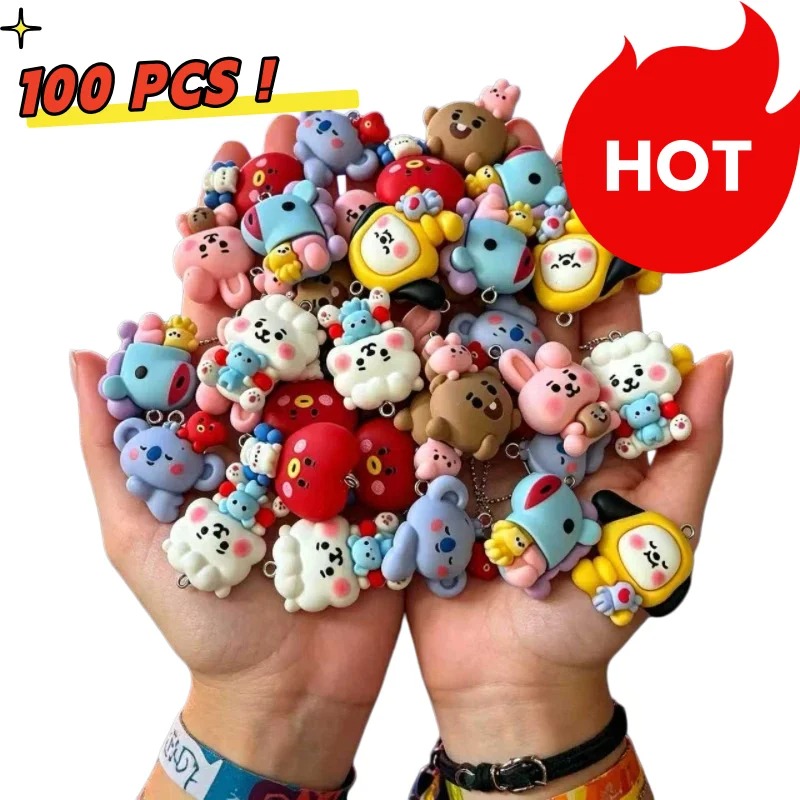 Crafting Resin - 7 stks BT21 Hars Cartoon Charm