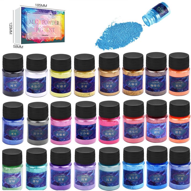 Resin Pigment Set - 24 Kleuren Epoxyhars Dye Mica Poeder