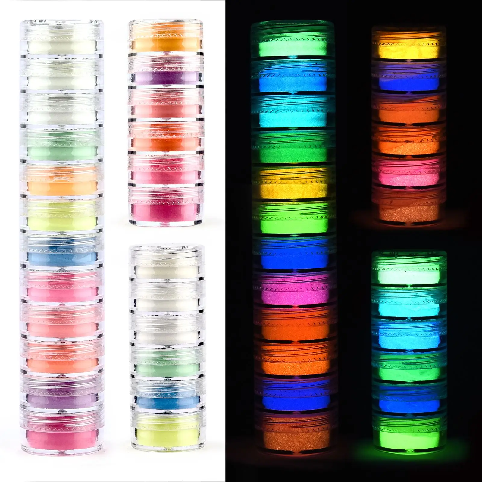 Resin Pigment Set - 6 kleuren/set lichtgevend poeder hars pigment