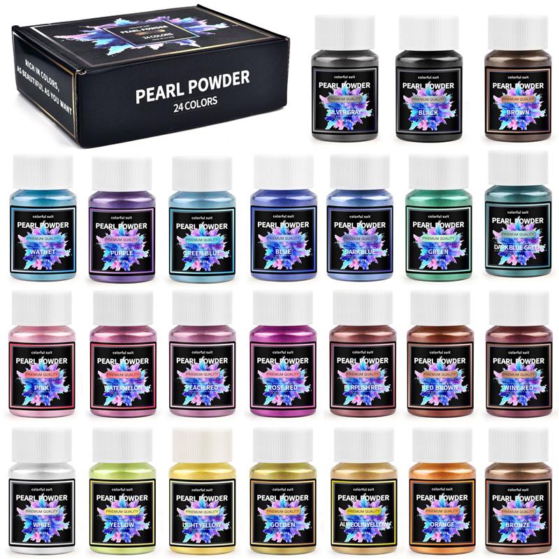 Resin Pigment Set - 6/24/30 Kleuren Epoxyhars Kleurstof Mica Poeder