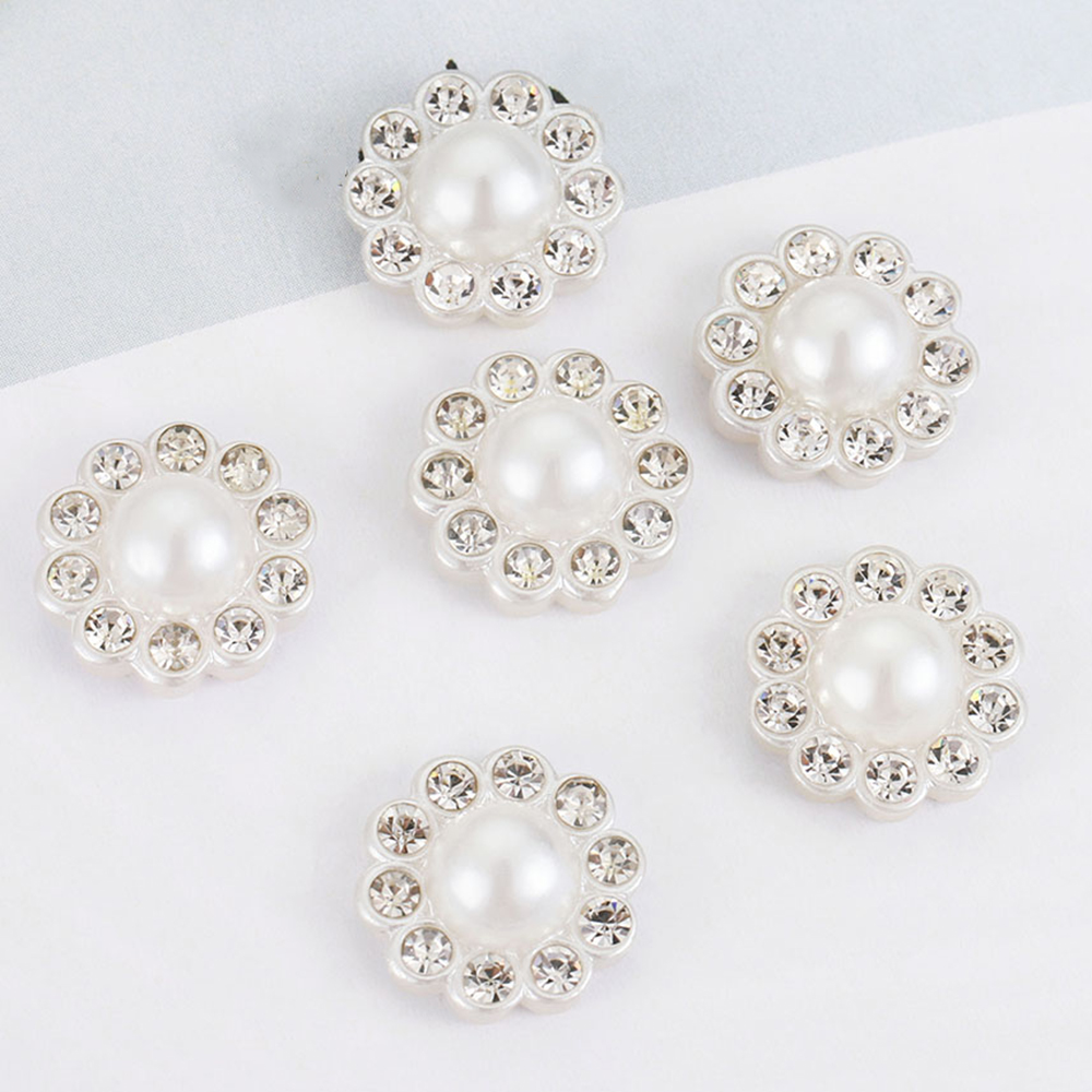 Resin Craft Projects - 50 stuks witte platte imitatieparel hars