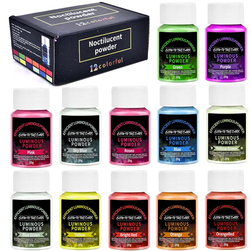 Resin Pigment Set - Lichtgevende poedersets Epoxyhars pigmentkits Glow In