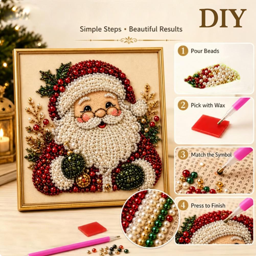 Kerstmis Kerstman Parel Kunst  - Resin Craft Kit recensie en prijs
