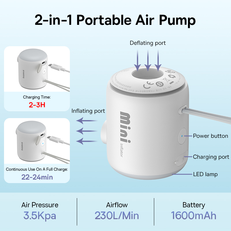 Baseus Mini Luchtpomp Draagbar - Vacuum Chamber Small recensie en prijs