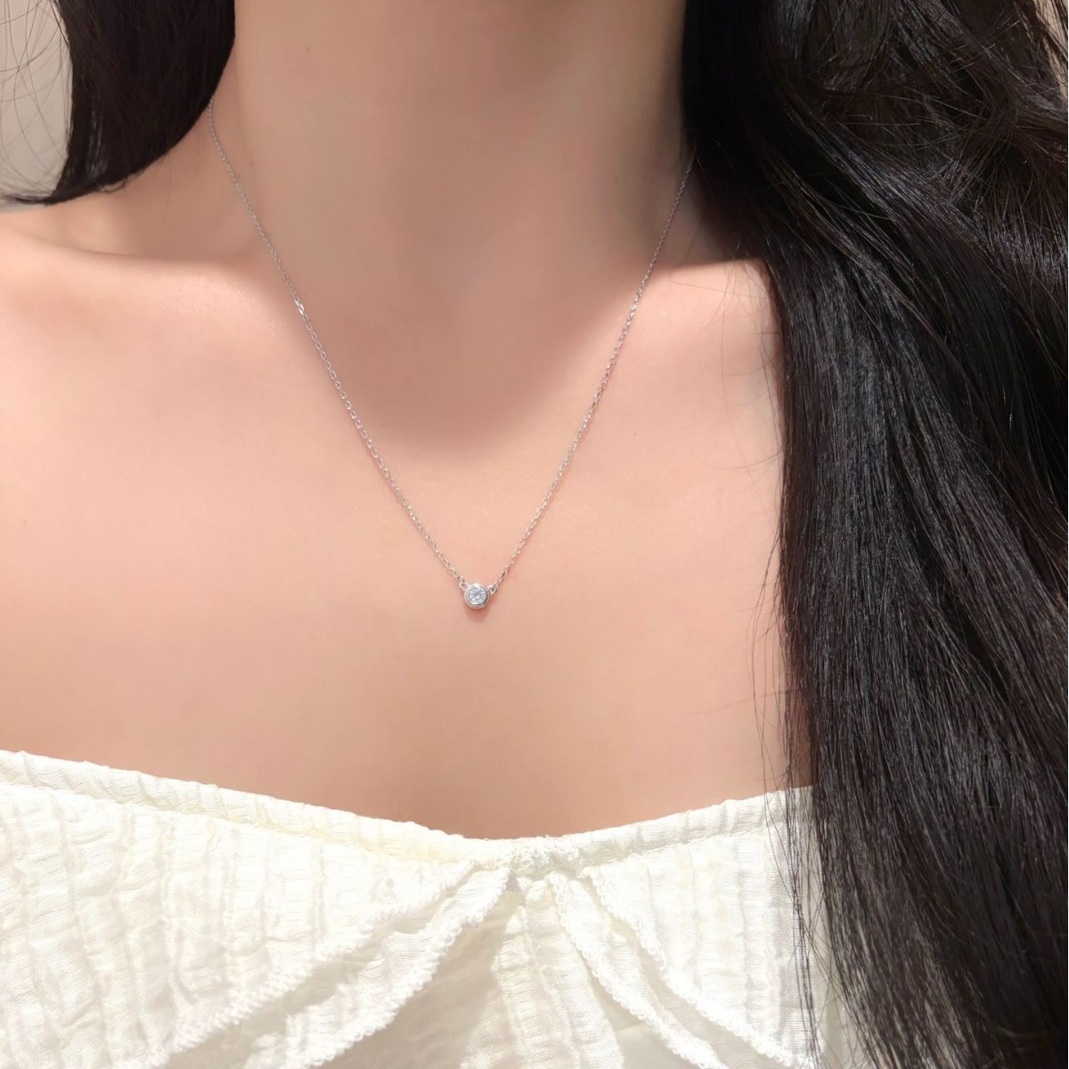 S925 Sterling zilveren Moissan - Bezels Set Pendant recensie en prijs