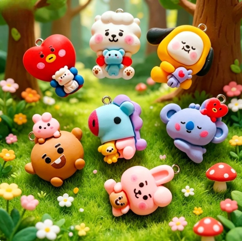 7 stks BT21 Hars Cartoon Charm - Crafting Resin recensie en prijs