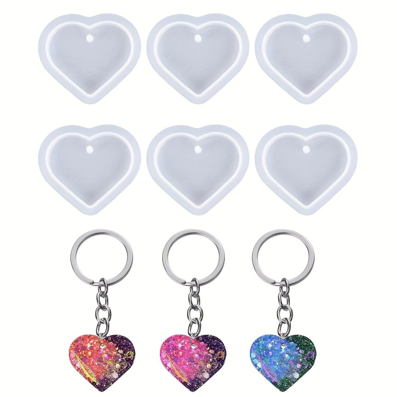 6 hartvormige harsmallenset, h - Resin Craft Kit recensie en prijs
