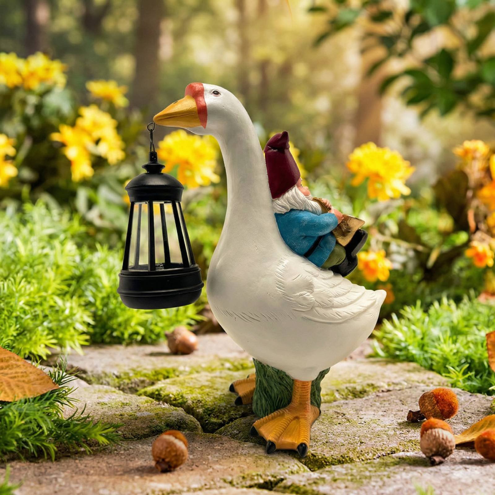 Gnome Riding Goose Statue Weer - Crafting Resin recensie en prijs