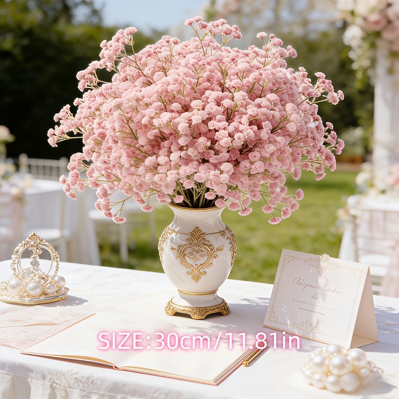 130-stem roze gypsophila kunst - Dried Flower Bulk recensie en prijs