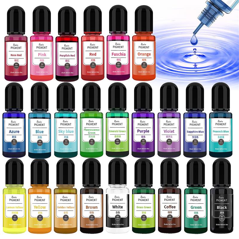 24 Kleuren Kunst Inkt Alcohol  - Resin Dye Alcohol recensie en prijs